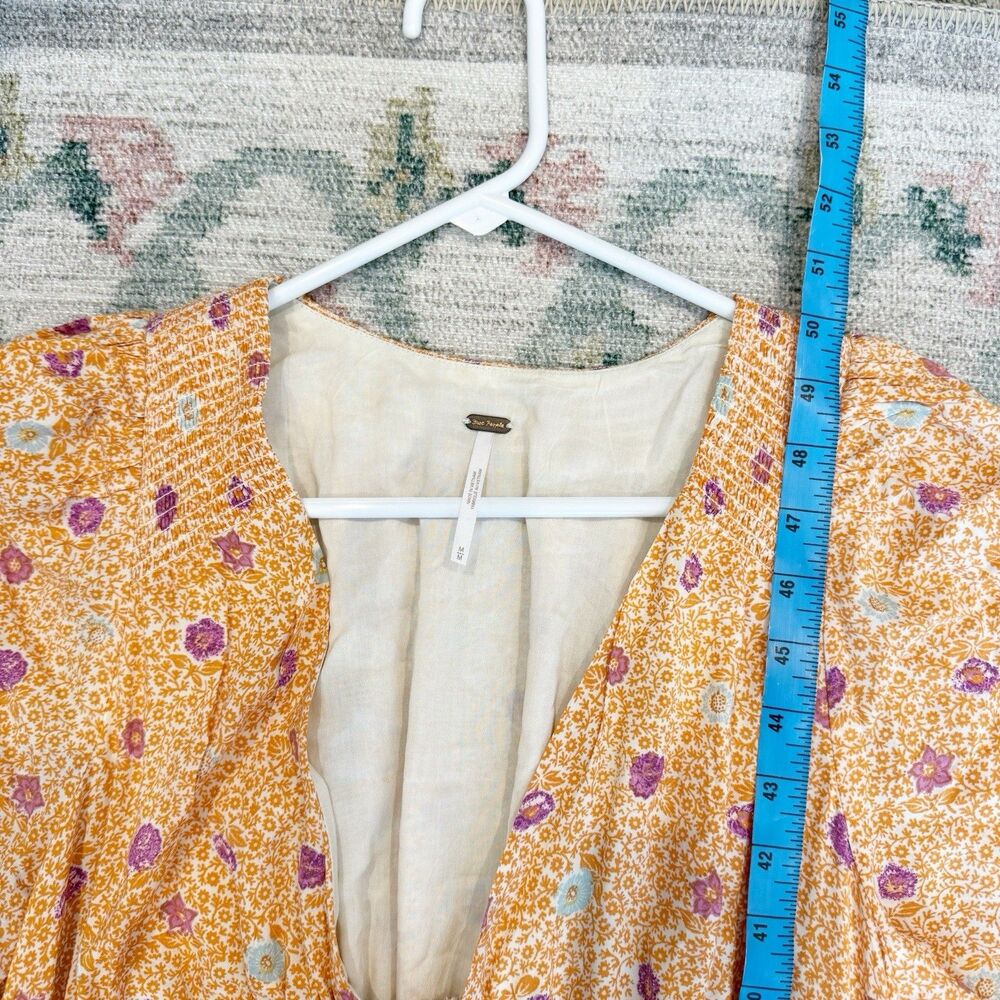 Free People Womens Boho Flowy Tiered Maxi Dress Size Medium Cottagecore Gypsy - Picture 6 of 7
